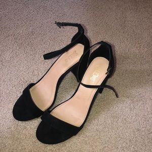 Black open toed heels